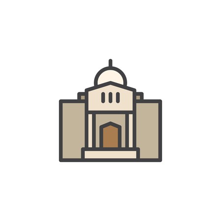 Mosque clipart pictogram. Building palace filled outline