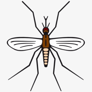 Mosquito clipart bothered. In brown color svg