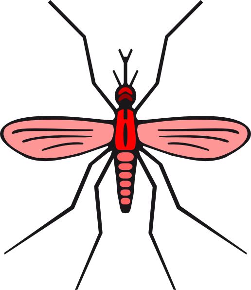 Mosquito clipart vector. In red color version