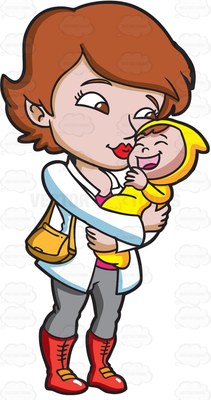 mother clipart baby kiss
