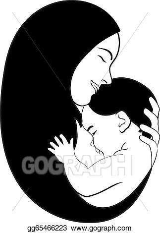 mother clipart child drawing