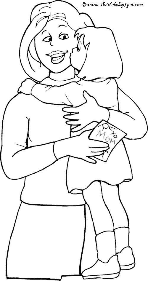 mother clipart coloring