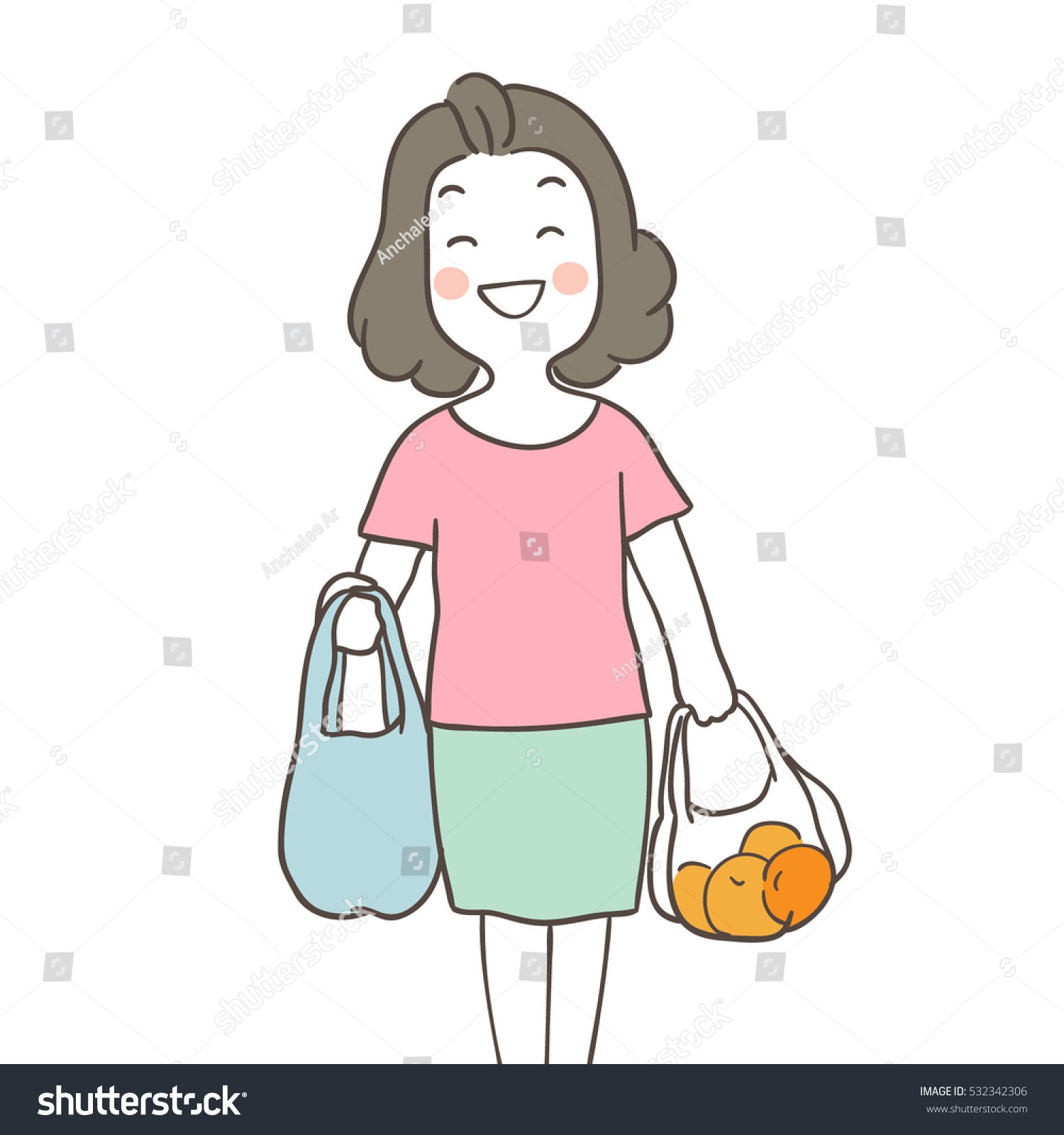 mother clipart going to market