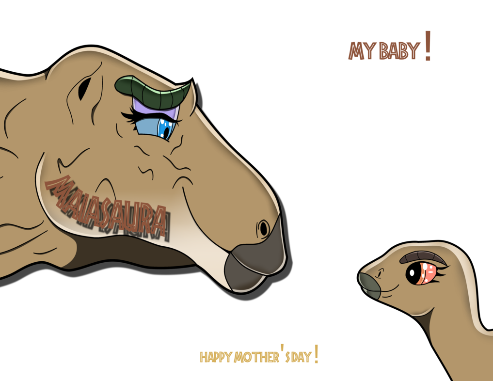 Maiasaura and baby by. Mother clipart motherly
