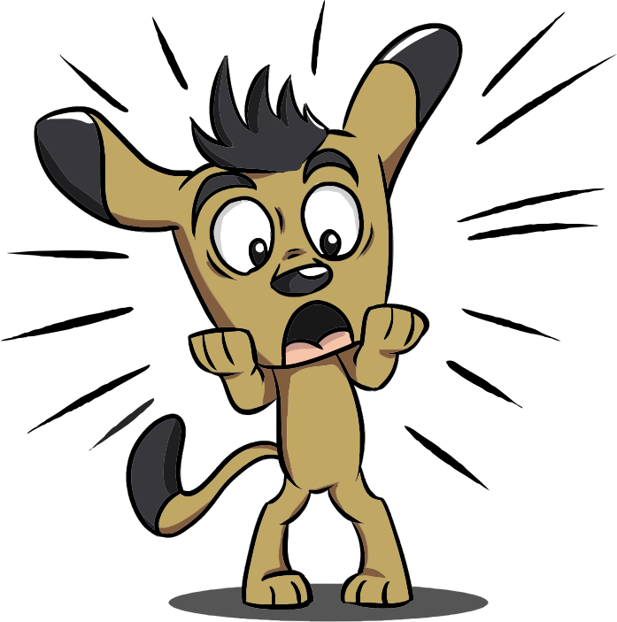 Surprised group puppy. Surprise clipart symbol