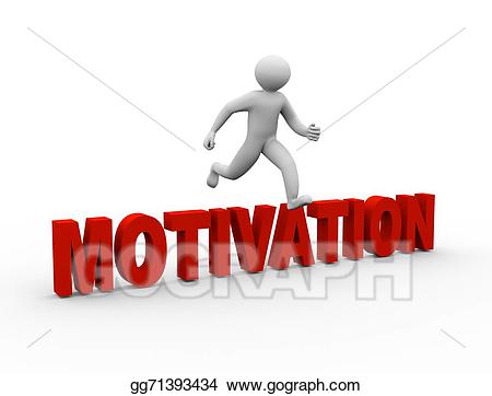 Motivation clipart 3d man. Stock illustration d jumping
