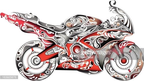 motorcycle clipart abstract