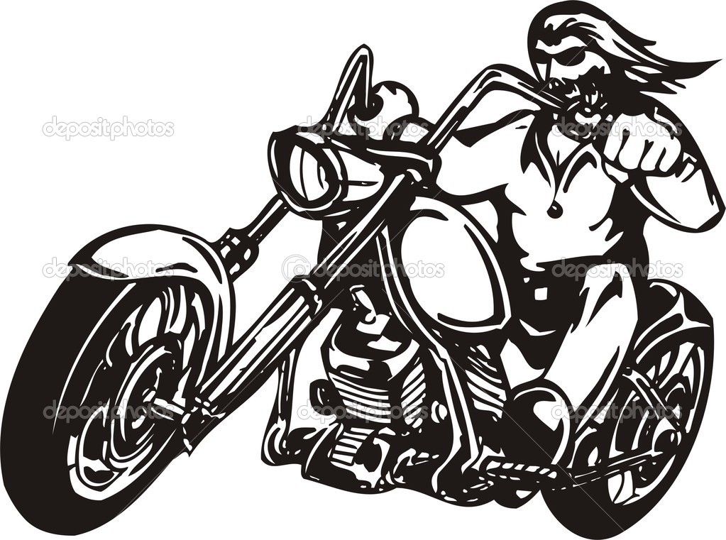 motorcycle clipart biker