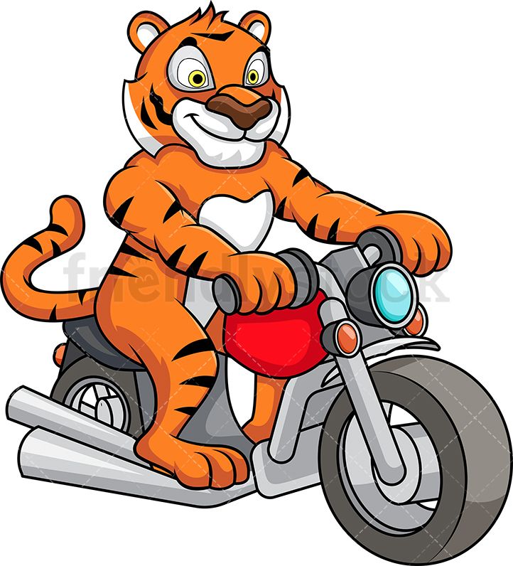 motorcycle clipart cartoon character