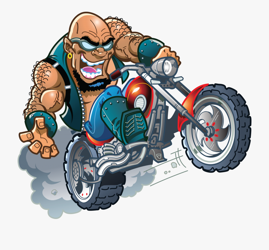 motorcycle clipart cartoon character