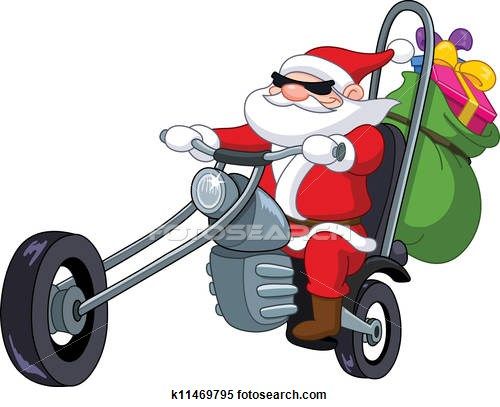 motorcycle clipart christmas