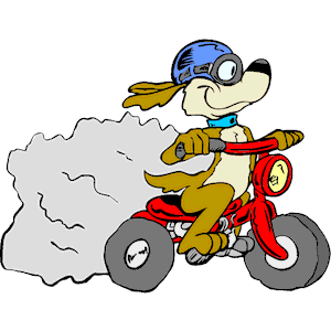 motorcycle clipart dog