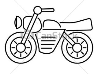 motorcycle clipart easy