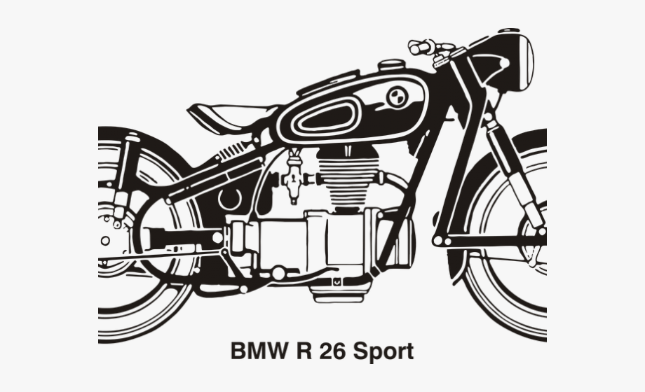 Bmw motorrad free . Motorcycle clipart old fashioned