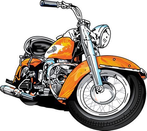 motorcycle clipart orange