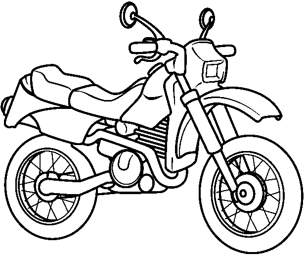 motorcycle clipart outline