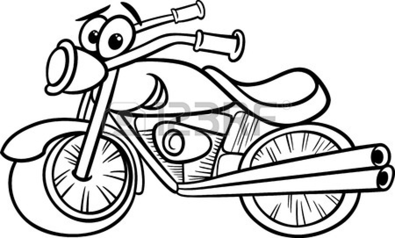 motorcycle clipart outline