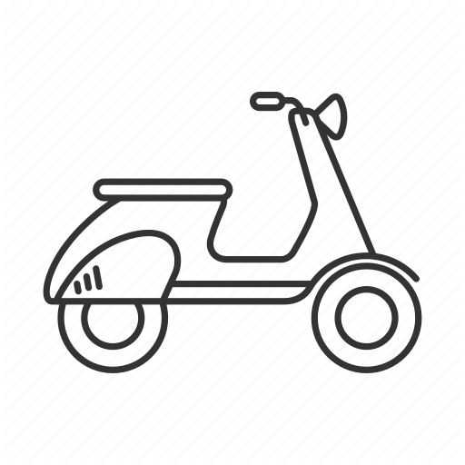  public linear outline. Motorcycle clipart road transport