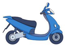 motorcycle clipart scooty