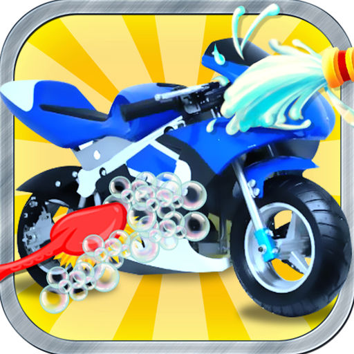 motorcycle clipart washing
