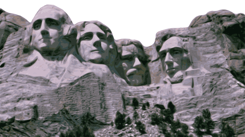 mount rushmore clipart doodle