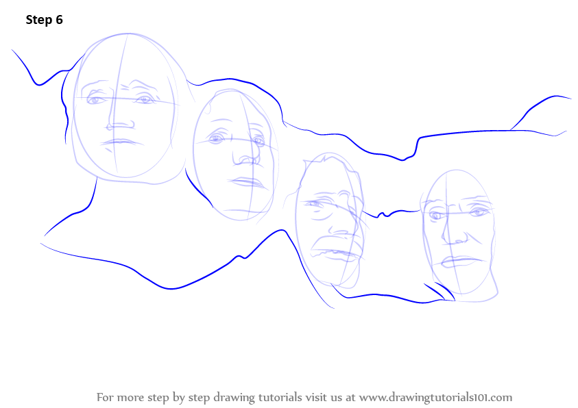 Learn how to draw. Mount rushmore clipart easy