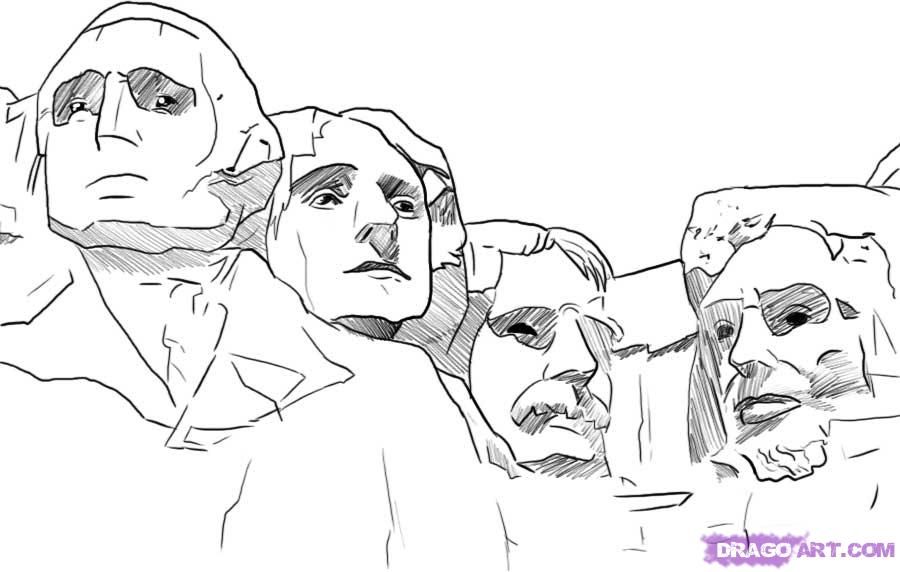 Mount rushmore clipart easy. Mt drawing at paintingvalley