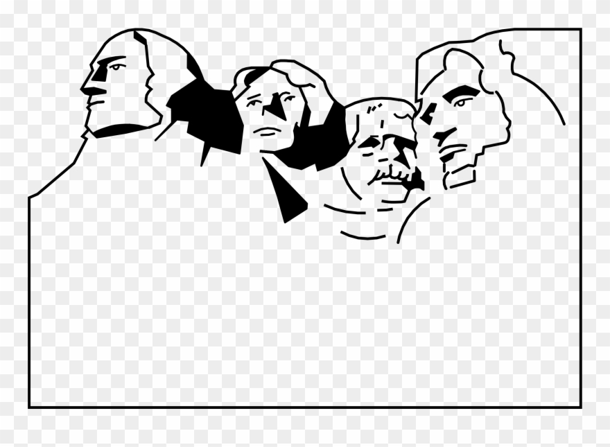 Big image clip art. Mount rushmore clipart line