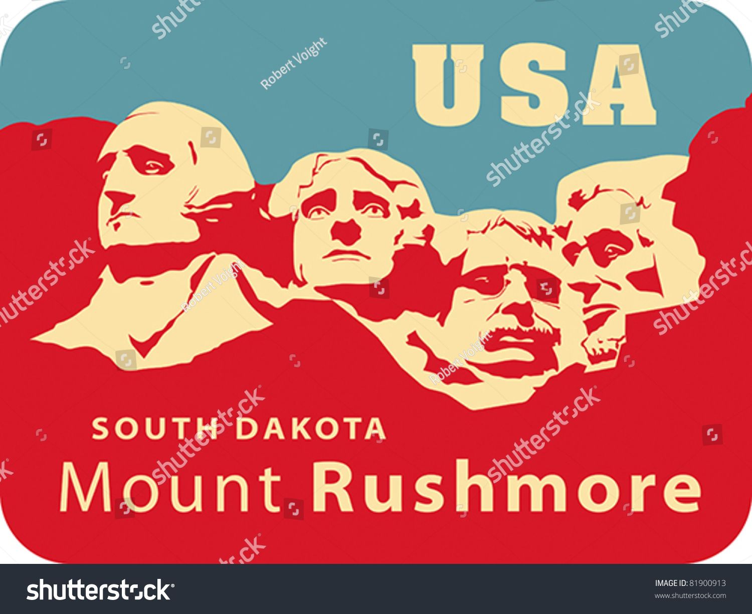 Mount rushmore clipart memorial. National usa landmark south