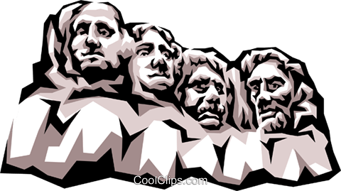 mount rushmore clipart painting