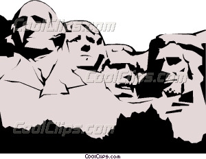mount rushmore clipart painting