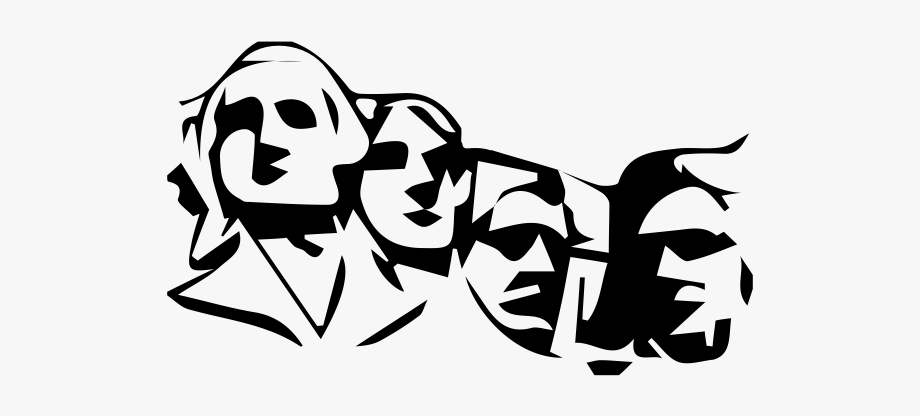 mount rushmore clipart sketch