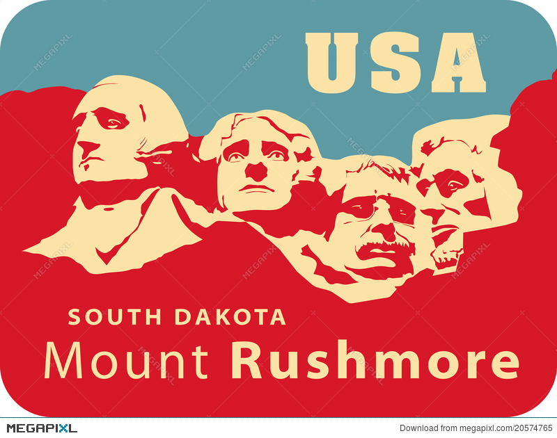 mount rushmore clipart symbol patriotic american