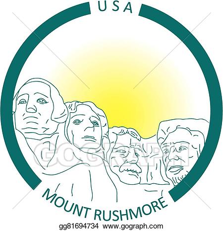 mount rushmore clipart up close