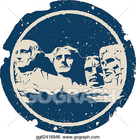 mount rushmore clipart vector