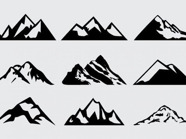 mountain clipart shape
