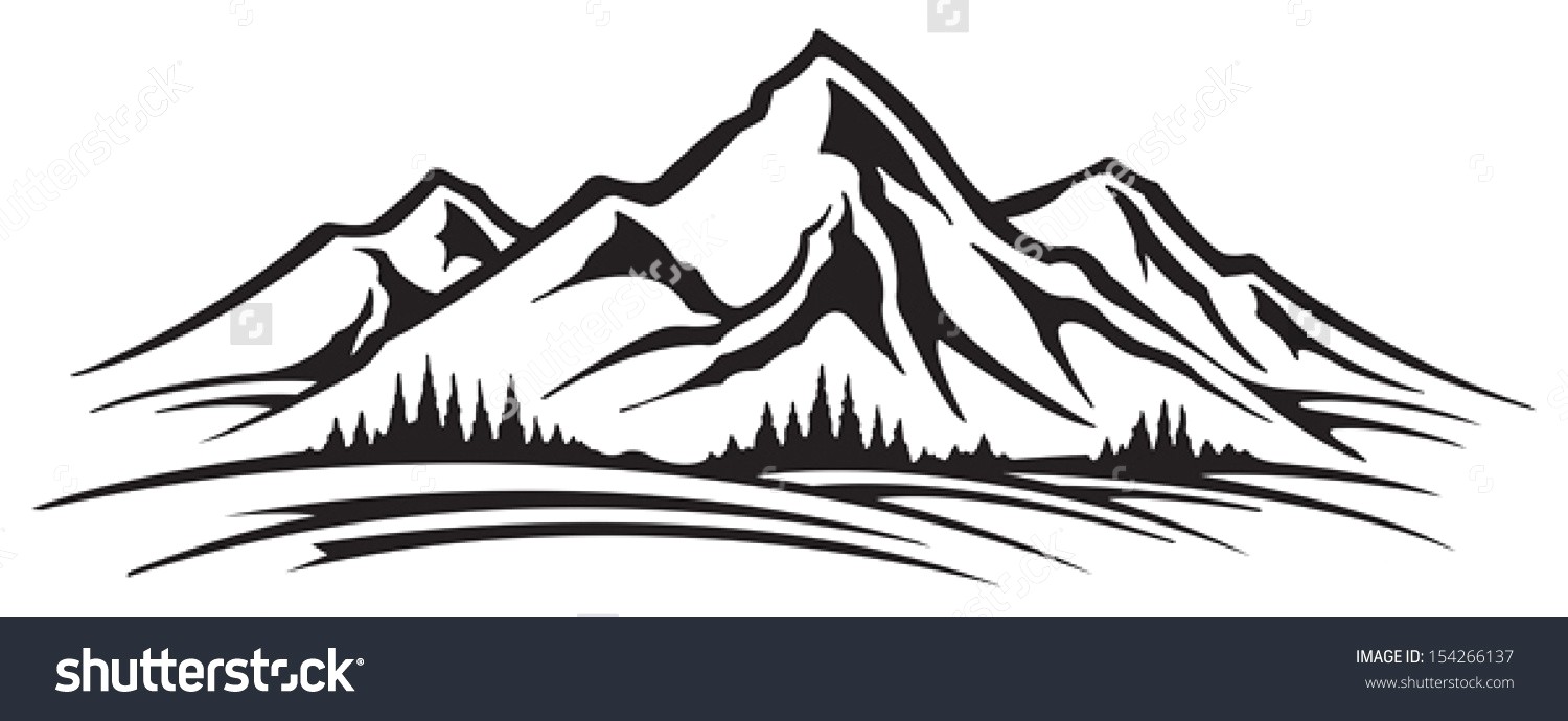 Mountain clipart sketch. Sketches clip art at