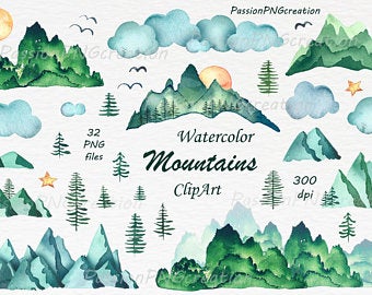 mountains clipart mountain scenery