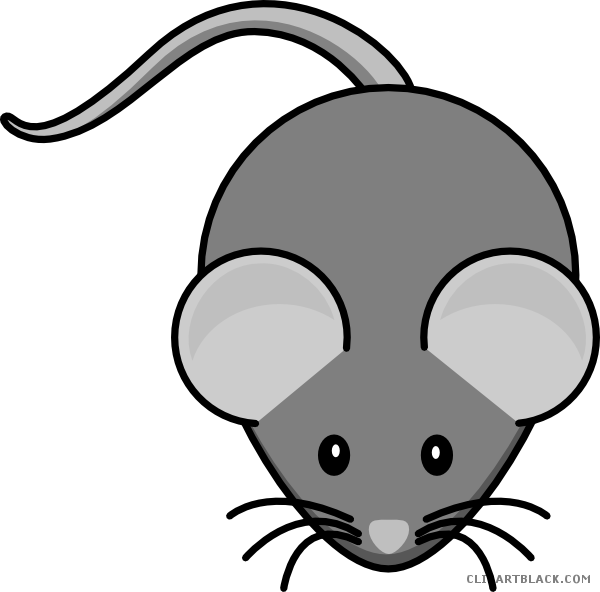 mouse clipart black and white