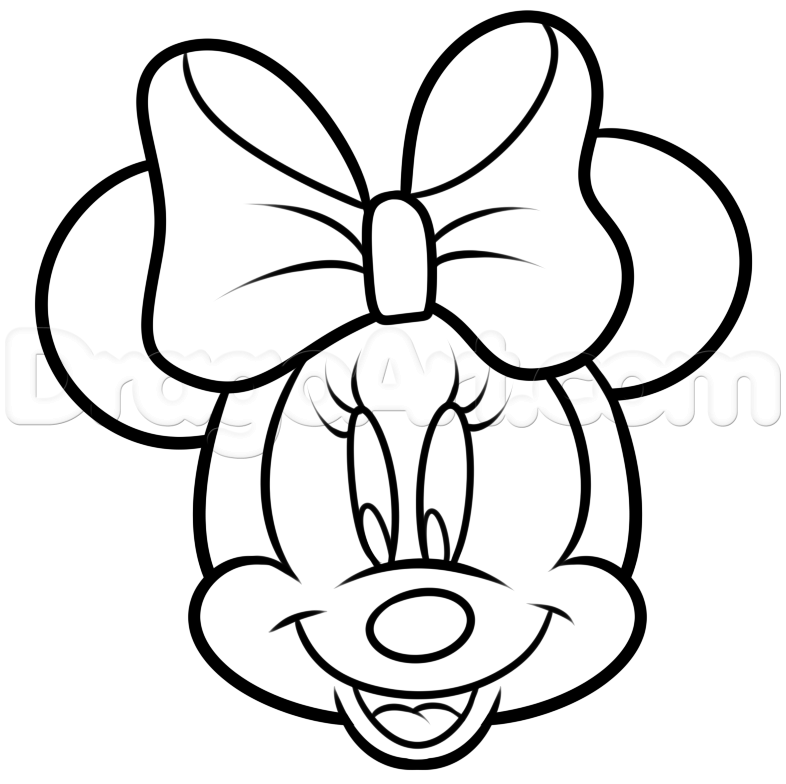 Mouse clipart easy. How to draw minnie