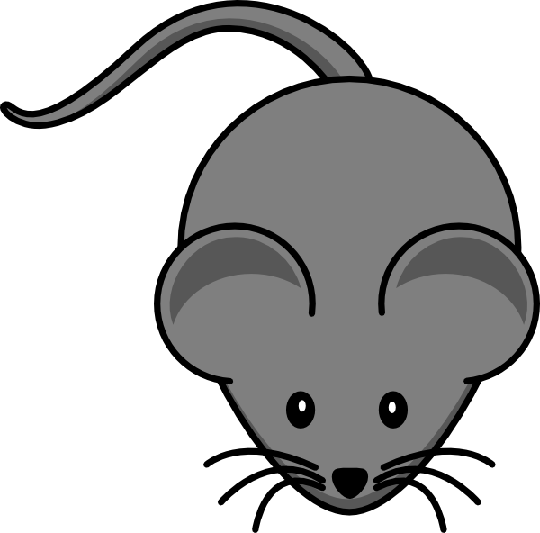 Mouse clipart rodent. Dark gray clip art