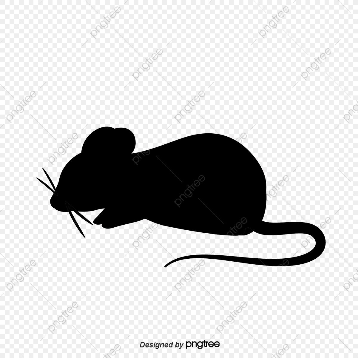 Mouse clipart silhouette. Vector png 