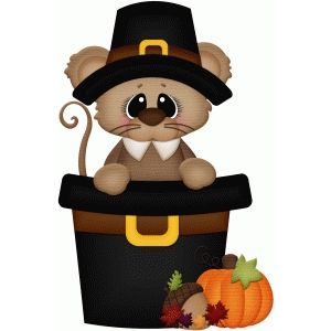 mouse clipart thanksgiving