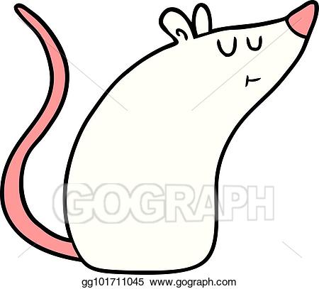 Mouse clipart vector. Art cartoon white drawing