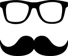 Image result for handlebar. Clipart mustache geeky glass