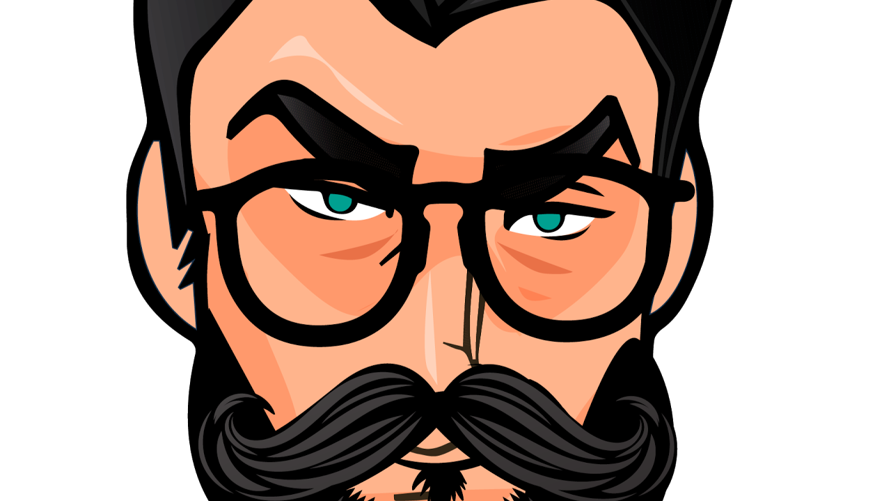 moustache clipart geeky glass