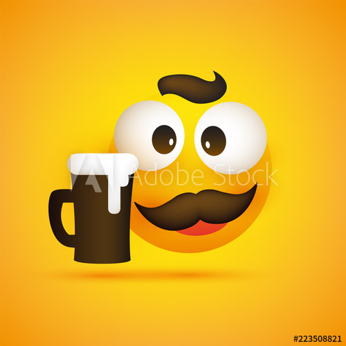 Moustache clipart glass eye. Smiling emoji simple happy