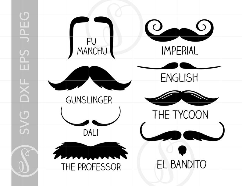 moustache clipart mustache style