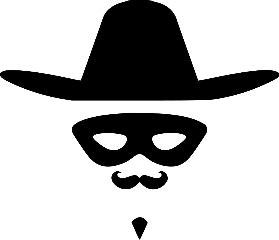 Zorro hat face hero. Moustache clipart pirate accessory