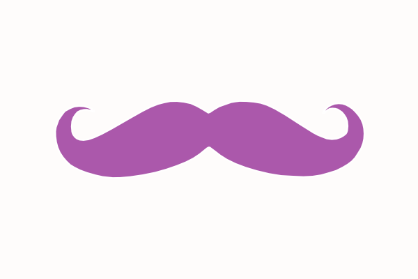 moustache clipart purple